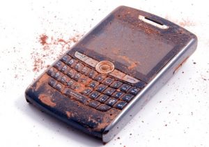 Photo of dirty cell phone