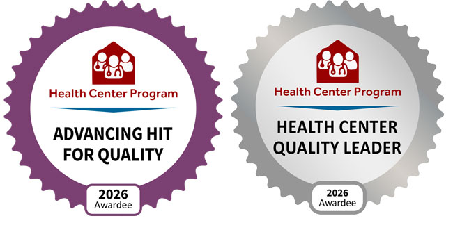 2026 Community Health Quality Recognition (CHQR) badges: Advancing Health Information Technology (HIT) for Quality and Silver Health Center Quality Leader