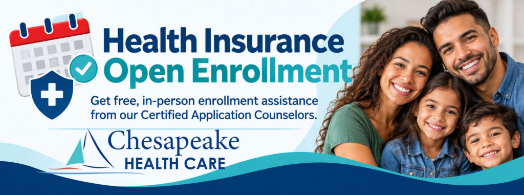 Image advertising our open enrollment event.